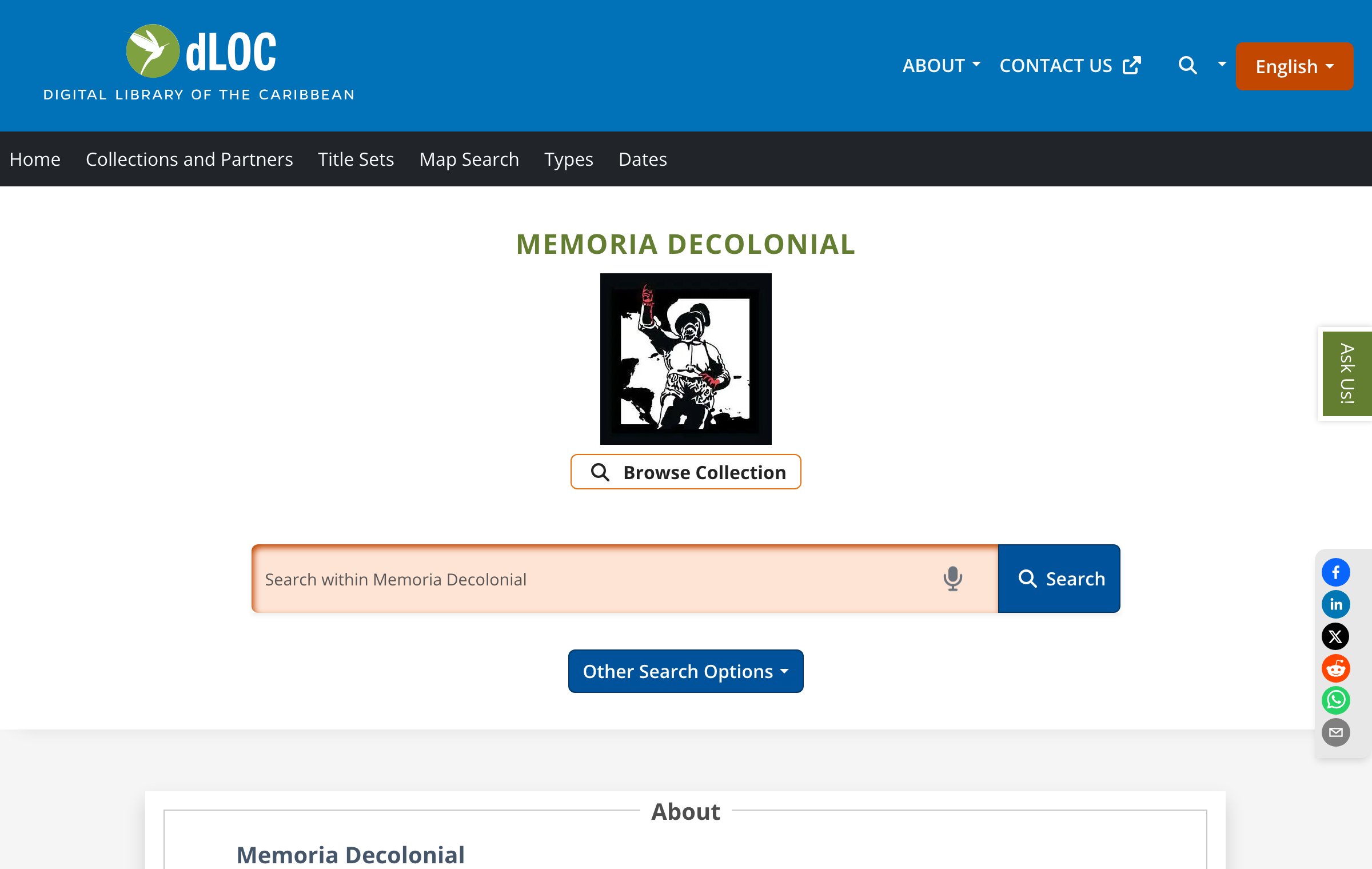 Colección de Memoria Decolonial en la Digital Library of the Caribbean